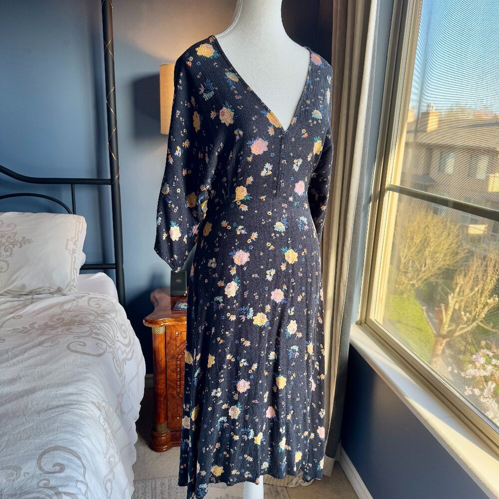 3 For $25 Navy Floral Bohemian Dress